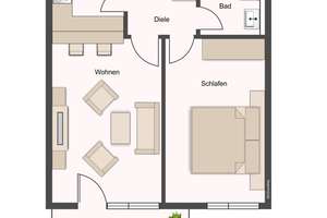 Terrassenwohnung mit Stellplatz, Fernblick in Dresden Coschütz | Vermietete 2-Zimmerwohnung zum Kauf – Die vollständige Adresse der Immobilie erhältst du vom Anbieter., 1189 Coschütz/Gittersee, Dresden – Vorschaubild 4