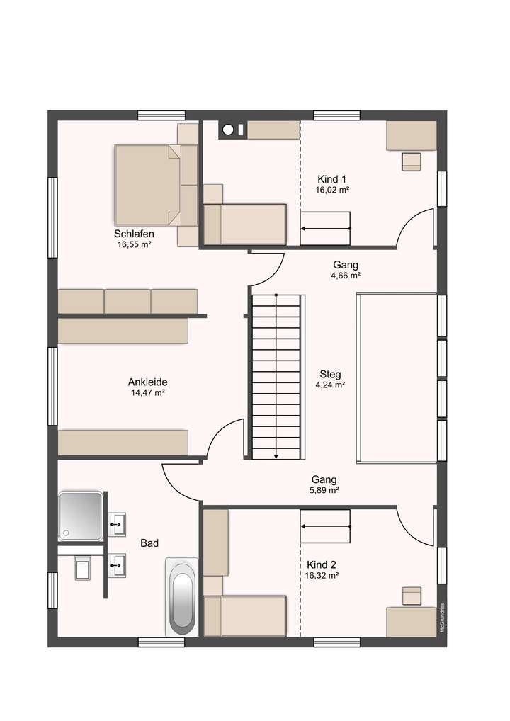 Grundriss Obergeschoss