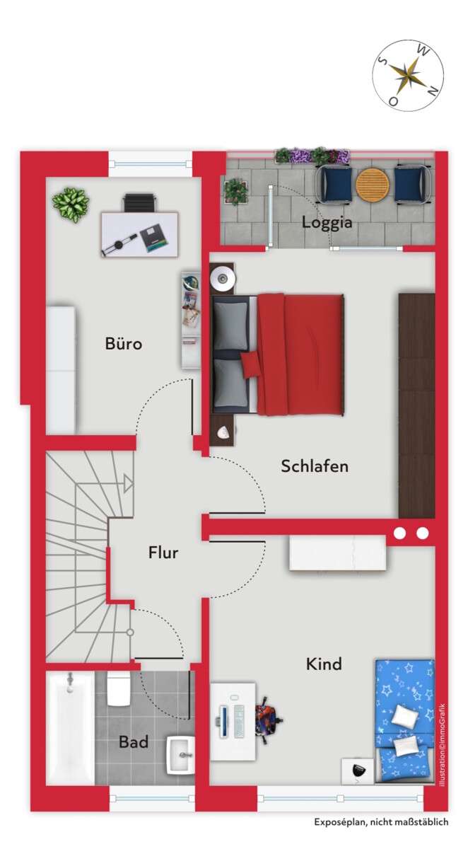 Grundriss 1. Obergeschoss