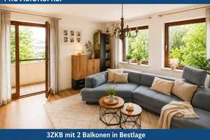 Augsburg-Spickel/Innenstadt: Hochwertig renovierte 3-Zimmer-Wohnung mit 2 Balkonen in Bestlage
