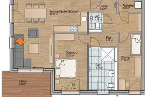 Toller Grundriss - tolle Lage! (WHG 11) – Rheingoldstrasse 1, 65203 Biebrich, Wiesbaden – Vorschaubild 7