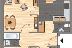 3-Zimmer-Wohnung mit Klick-Vinyl in Wolfsburg Vorsfelde – Zum Heidgarten 4, 38448 Vorsfelde, Wolfsburg – Vorschaubild 2