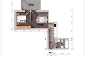 Coole, kompakte  2 Zim-Whg  mit Südwestbalkon und Panoramablick – Sarajevo- Ufer 24, 39106 Alte Neustadt, Magdeburg – Vorschaubild 9