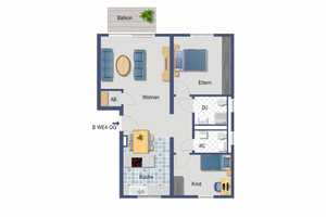 Neuwertige 3-Zimmer-Wohnung mit Balkon, Einbauküche und Außenstellplatz ab 01.09.25 frei – Düsseldorf – Vorschaubild 10