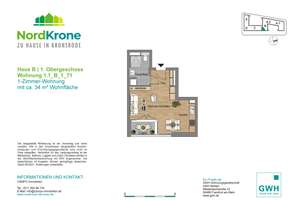 Tolles Neubau- Appartement mit Einbauküche, Fußbodenheizung, Loggia, Lift, Tiefgarage etc – Kattenbrookstrift 53, 30539 Bemerode, Hannover – Vorschaubild 2