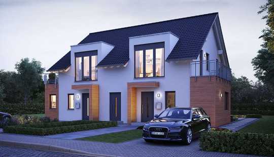 Bild von Hier wohnen zwei Familien wie in einem Doppelhaus.