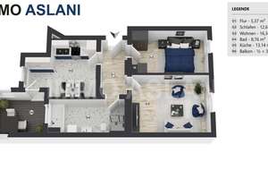 Vermietete 2-Zimmer-ETW mit Loggia & Fußbodenheizung in Leipzig-Eutritzsch – Die vollständige Adresse der Immobilie erhältst du vom Anbieter., 4129 Eutritzsch, Leipzig – Vorschaubild 14