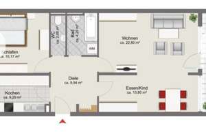 Modernisierte 3-Zimmer-Wohnung mit 2 Loggien, Garage & Aufzug – Wilhelm-Hauff-Str. 31, 86161 Wolfram-und Herrenbachviertel, Augsburg – Vorschaubild 13