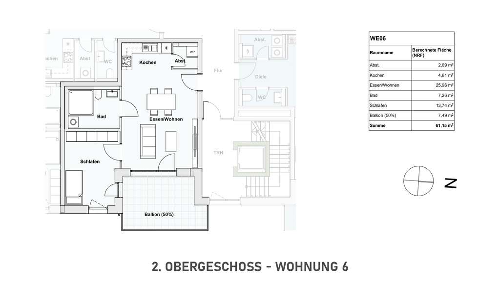 Immobilie in Elz - WHG. 06: Provisionsfrei KfW 40 Neubau Elz – 2 Zimmer ca. 61 m² Balkon - Bild 0