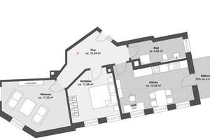 Neuwertige Wohnung mit traumhaften Wohngefühl – Sattelhofstraße 1 - WE 05 2. OG links, 4179 Leutzsch, Leipzig – Vorschaubild 2