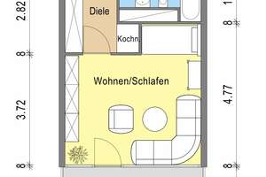 Charmante 1-Zimmer-Wohnung im Hochhaus mit traumhaftem Blick auf Mainz – Am Taubertsberg 4, 55122 Hartenberg-Münchfeld, Mainz – Vorschaubild 3