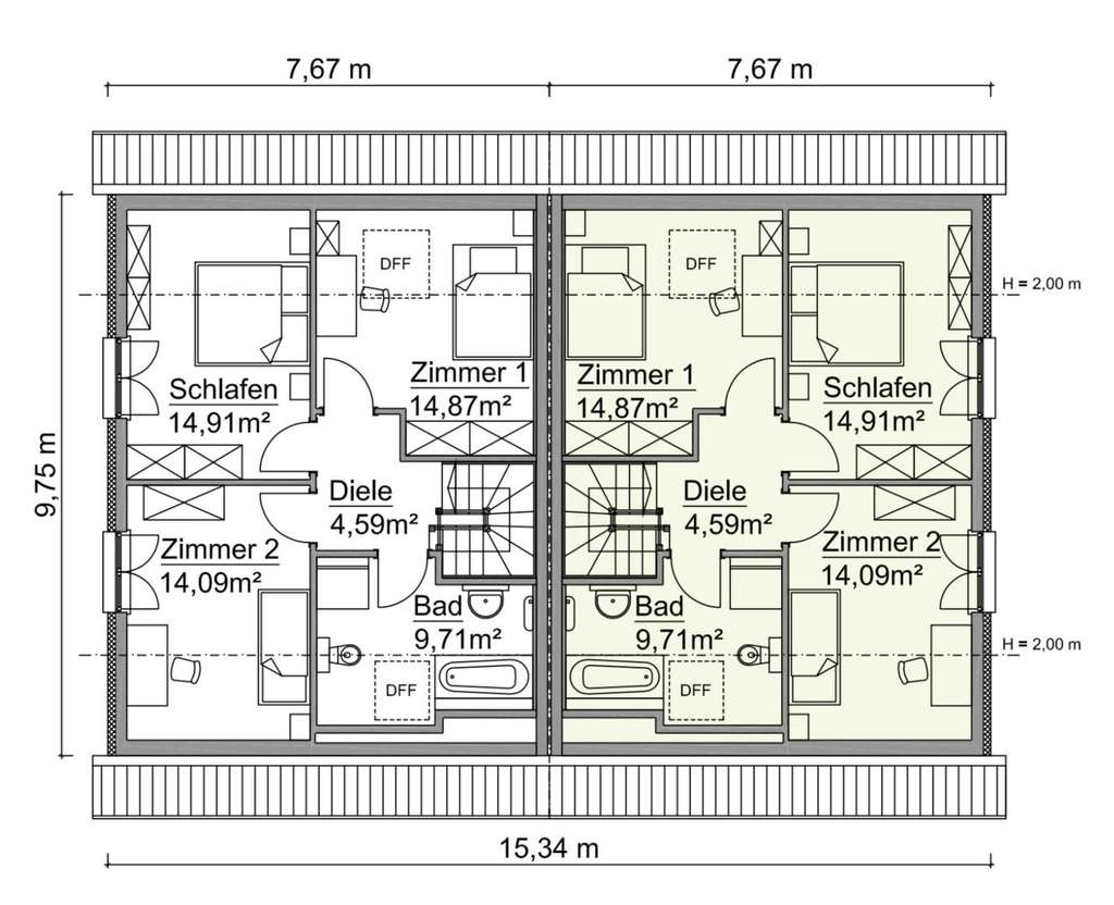 Immobilie in Borna - Alle unter einem Dach SH 122 Doppelhaushälfte - Bild 3