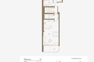 Wohnung Nr. 67: 3-Zimmer-Wohnung im 7. OG mit Westbalkon und traumhaftem Blick bis zur Frauenkirche – Wagenbauerstraße 2, 81677 Parkstadt, München – Vorschaubild 9