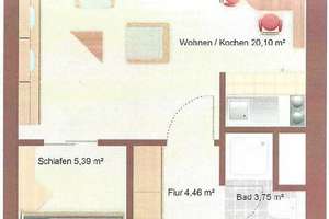 Schöne, helle 1,5-Zimmer Whg. 33,7 m² incl. Tiefgaragenplatz, Leipzig-Grünau – Die vollständige Adresse der Immobilie erhältst du vom Anbieter., 4209 Grünau-Mitte, Leipzig – Vorschaubild 7