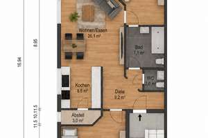 Renovierte 3-Zimmer-Wohnung als attraktive Kapitalanlage – Die vollständige Adresse der Immobilie erhältst du vom Anbieter., 68794 Oberhausen-Rheinhausen – Vorschaubild 10