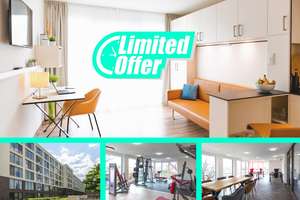 Limited Offer - Strom WLAN & Gym inklusive Voll möbliertes Premium Studio im Urban L – Bechmann-Rahn-Weg 2, 91052 Rathausplatz, Erlangen – Vorschaubild 1