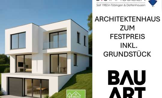 Neubauvilla im Bauhausstil in Top Lage