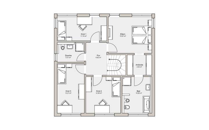 Grundriss Obergeschoss