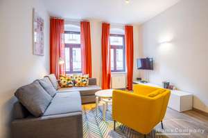 27988 HomeCompany Dresden Möbliert/Furnished 2-Zimmer Apartment in Dresden-Neustadt max. 2 Personen – Die vollständige Adresse der Immobilie erhältst du vom Anbieter., 1099 Äußere Neustadt, Dresden – Vorschaubild 1