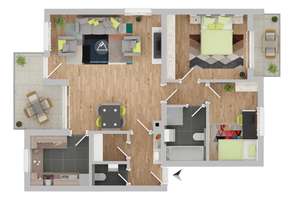 3-Zi-Wohnung mit Balkon und Einbauküche – Riemer Straße 299, 81829 Trudering-Riem (Ortsteil), München – Vorschaubild 12