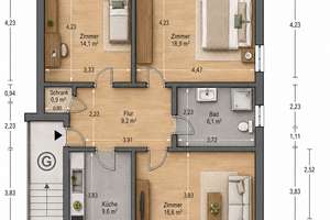 Vermietete 3-Zimmer-Wohnung in gefragter Hochschullage – 79117 Littenweiler, Freiburg im Breisgau – Vorschaubild 12