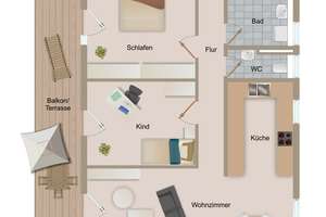 ELVIRA - Allach/Stadtrand München-Karlsfeld, helle 3-Zimmer-Wohnung mit Südwest-Balkon – Die vollständige Adresse der Immobilie erhältst du vom Anbieter., 80995 Ludwigsfeld, München – Vorschaubild 7