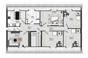 5 Zimmer Wohnung über die Dächer von Osnabrück - WG geeignet – Parkstr. 6b, 49076 Wüste, Osnabrück – Vorschaubild 10