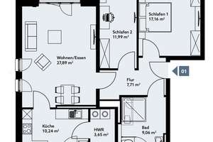 Wohnen an der Kurfürstenallee.
Top ausgestattete 3- Zimmerwohnung mit Balkon – Die vollständige Adresse der Immobilie erhältst du vom Anbieter., 28329 Gartenstadt Vahr, Bremen – Vorschaubild 2