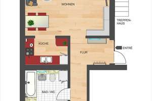 2-Zi-Whg. | Balkon | EBK | Dachboden – Tschaikowskistraße 64, 9130 Sonnenberg, Chemnitz – Vorschaubild 6