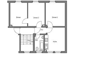 Günstig - 3-Zimmer-Wohnung  - "Freie Scholle eG" – Heeper Str. 285, 33607 Mitte, Bielefeld – Vorschaubild 2