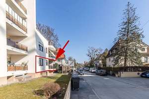 Großzügige, TEILMÖBLIERTE 2 Zi. EG-Whg. mit geräumigen Ostbalkon