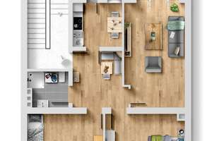 Helle 3-Zimmer-Eigentumswohnung mit Balkon in ruhiger Lage von Düsseldorf-Derendorf – Die vollständige Adresse der Immobilie erhältst du vom Anbieter., 40476 Derendorf, Düsseldorf – Vorschaubild 4