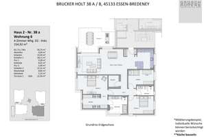 NEUBAU MIETWOHNUNGEN MIT HOHEM KOMFORT IN BESTER LAGE VON BREDENEY , WE 06 – Brucker Holt 38a, 45133 Bredeney, Essen – Vorschaubild 9