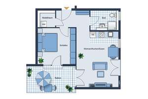 Modern wohnen, entspannt leben – 2-Zimmer-Wohnung mit Balkon & Tiefgarage – 97078 Versbach, Würzburg – Vorschaubild 7