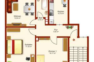 Renovierte Wohnung in Karlsruhe - Neureut – Die vollständige Adresse der Immobilie erhältst du vom Anbieter., 76149 Neureut, Karlsruhe – Vorschaubild 2