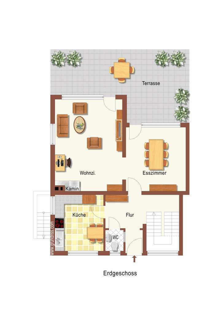 GrundrissReihenhaus1EGBörse