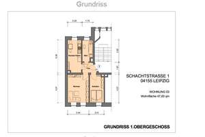 Hübsche Eigentumswohnung in Leipzig-Gohlis Süd - 2 Zimmer - 2021 saniert – Die vollständige Adresse der Immobilie erhältst du vom Anbieter., 4155 Gohlis-Süd, Leipzig – Vorschaubild 2