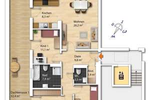 Attraktive Penthouse-Wohnung – Scheppener Weg 50, 45239 Fischlaken, Essen – Vorschaubild 15