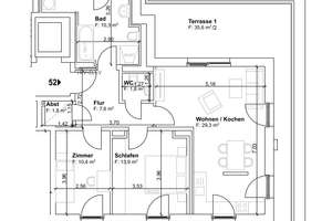 * helle 3-Raumwohnung mit umlaufender Dachterrasse in beliebter Lage - ID - 6690 * – Die vollständige Adresse der Immobilie erhältst du vom Anbieter., 1219 Leubnitz-Neuostra, Dresden – Vorschaubild 2