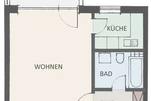 Vermietete 1-Zimmer-Wohnung 
mit Balkon und Außenstellplatz
im beliebten Komponistenviertel – Die vollständige Adresse der Immobilie erhältst du vom Anbieter., 22083 Barmbek-Süd, Hamburg – Vorschaubild 6