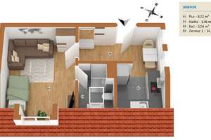 WILLKOMMEN! Top sanierte Singlewohnung! Garten! PKW-Stellplatz – Zur Dieplade 11, 47259 Ungelsheim, Duisburg – Vorschaubild 10