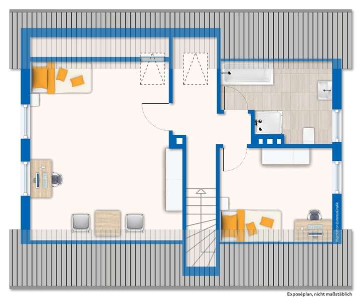 Grundriss Dachgeschoss Grafik