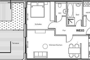 2 Zimmer Wohnung mit Terrasse und EBK!