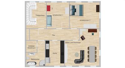 Viel Platz in Kirrweiler: 3,5-Zimmer-Küche-Bad-Wohnung im ersten Obergeschoss
