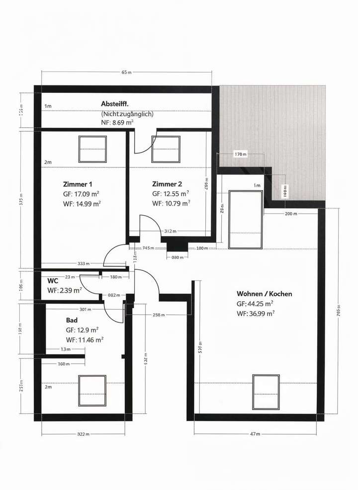 Grundriss WHG DG - (KI generie