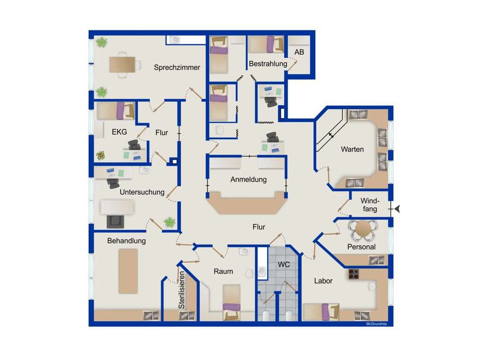 Immobilie in Metelen - Attraktive Praxisfläche im Erdgeschoss – ideale Lage im Ärzteumfeld in zentraler Lage von Metelen - Bild 3