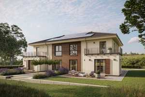 Modernes Neubauprojekt: Stilvolles Doppelhaus in zentrumsnaher, ruhiger Lage – Landshut – Vorschaubild 1