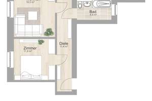 Attraktive 2‑Zimmer‑Wohnung in Leipzig‑Neuschönefeld – Rabet 36, 4315 Neustadt-Neuschönefeld, Leipzig – Vorschaubild 9