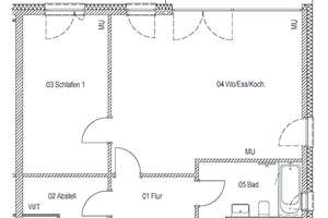 Lichtdurchflutete Erdgeschosswohnung mit Designküche, Terrasse und Tiefgaragenstellplatz – Athanasius-Kircher-Straße 13, 97074 Frauenland, Würzburg – Vorschaubild 3