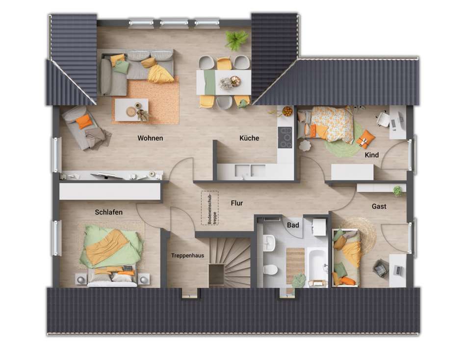 Beispiel DG Zweifamilienhaus